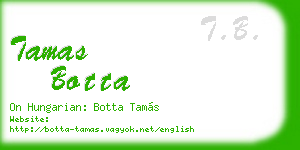 tamas botta business card